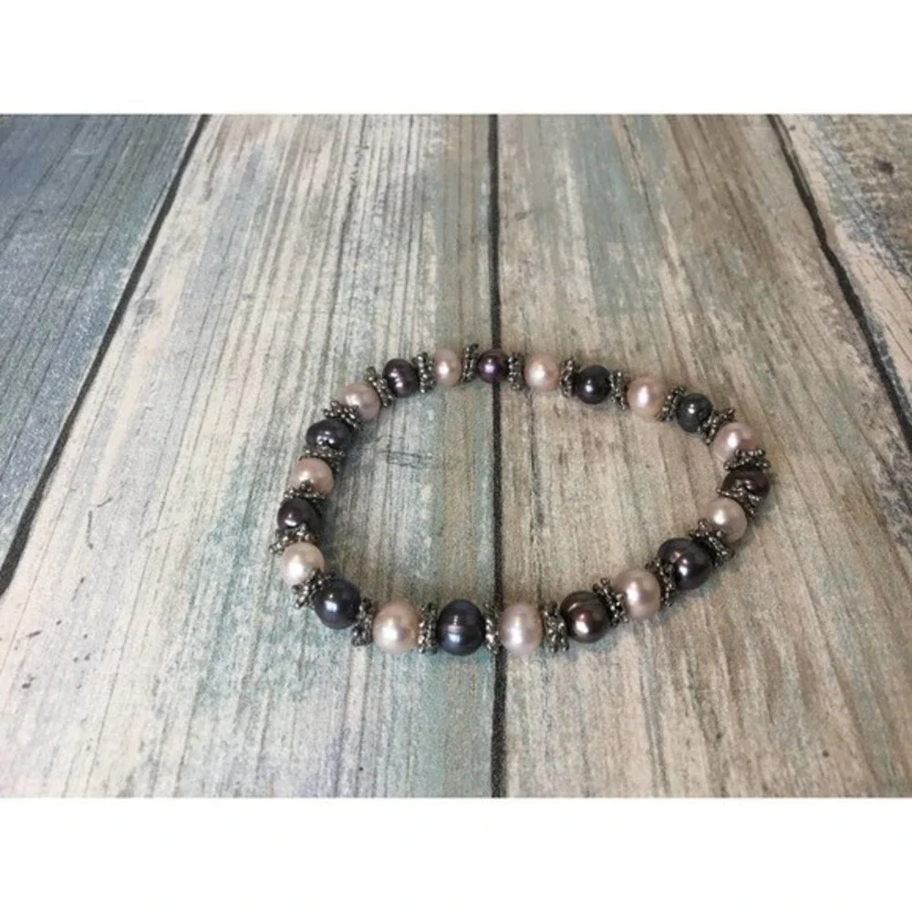 Real Multi Colored Pearl Bracelet
